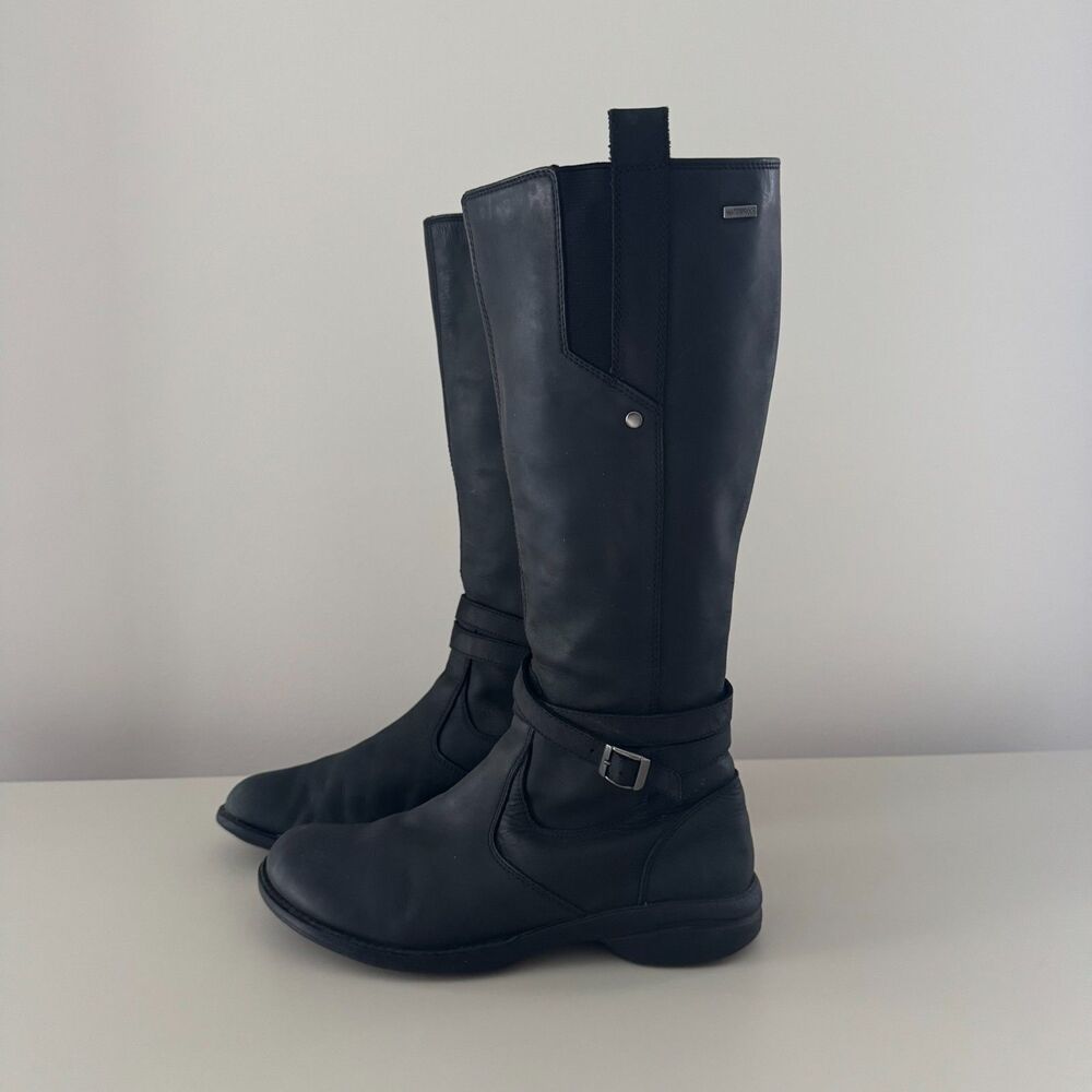 Merrell Tetra Tall Black Leather Boots WPWomen’s US 10 Side Zip Riding Style